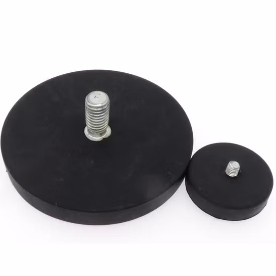 Rubber Coated Magnet for Car Top Sign Pot D66 M6 M8 External Thread