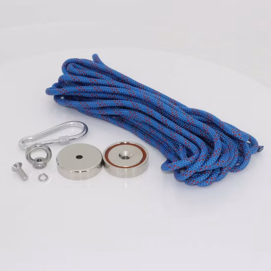 Неодимовый магнитный горшок, 200 фунтов, 300 фунтов, рыболовный магнит D60 мм, магнит-крючок с рым-болтом